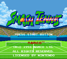 Smash Tennis (Europe) (Beta) Title Screen